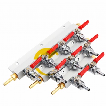  Co2 gas manifold from 2 way to 10 way	